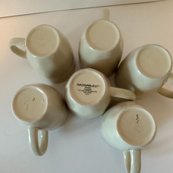 RACHAEL RAY "Cucina" Almond Cream Mug/Cup set of 6 -HTF/RARE - Picture 3 of 10